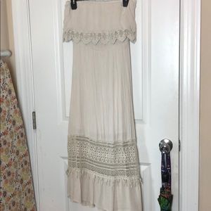 Long strapless dress